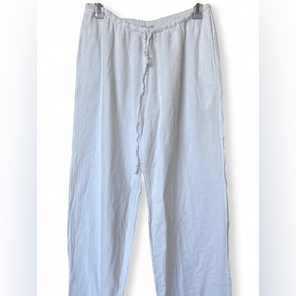 Blanco by Nature Halter Top & Pant 2 Piece Set Women's Size Large Cotton Boho - Picture 5 of 7